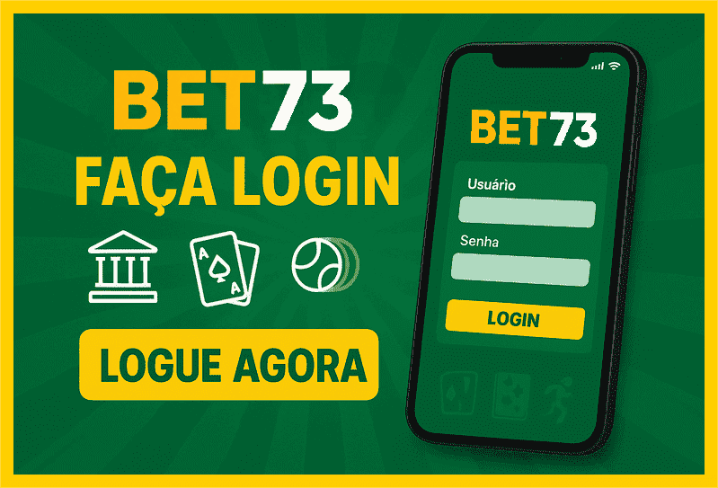 Imagem destacando login seguro na BET73 para novos usuários